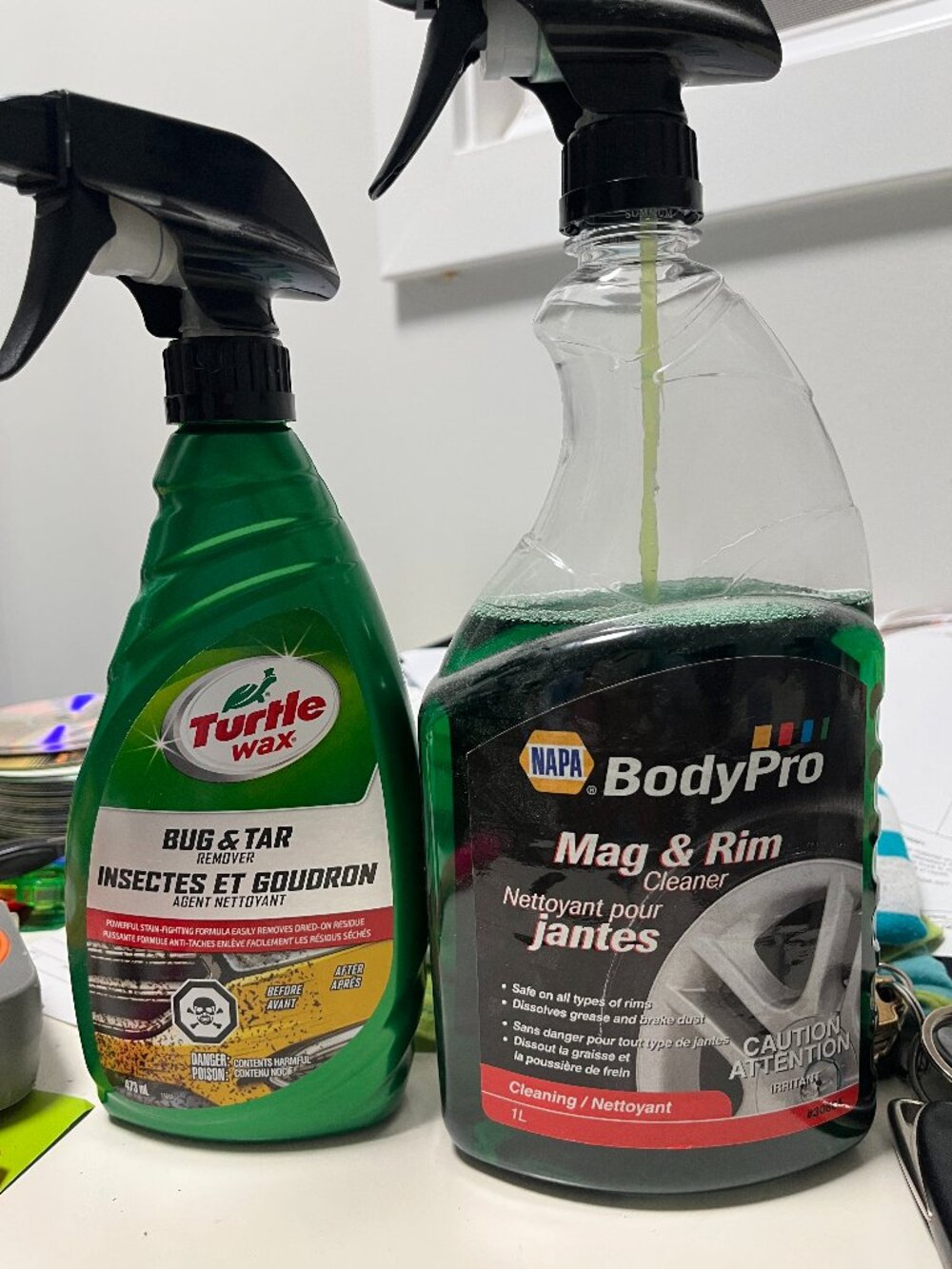 Turtle Wax Bug & Tar Cleaner & Napa Tire and Rim Cleaner Bundle